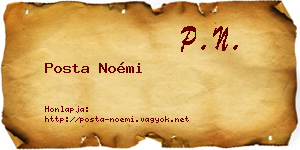 Posta Noémi névjegykártya